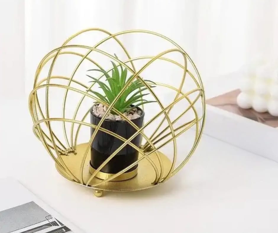 Aangan Luxe Golden Frame Planter