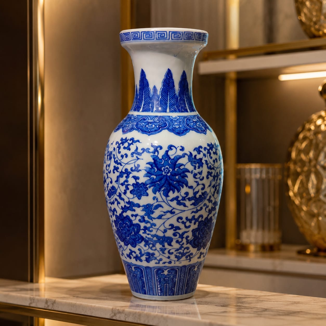 Nafees Blue & White Ceramic Vase