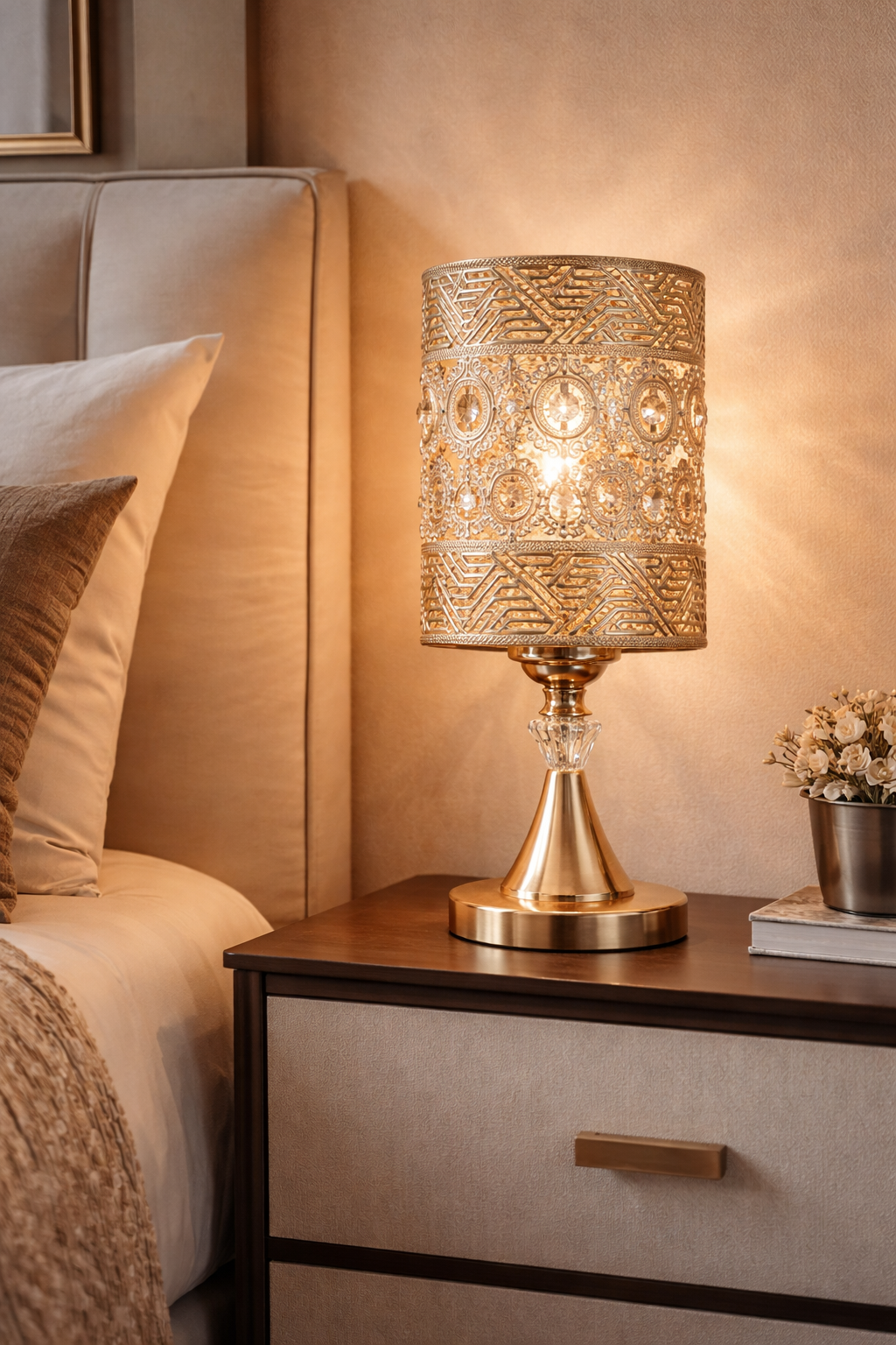 Opulent Glow Table Lamps Pair