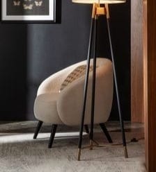 Luxury Vintage Gear Floor Clock with Tripod Stand