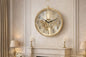 Luxury Gold Gear Wall Clock – Mechanical Scrolling Machine