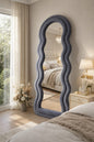 Noir Wave Sculptural Full Length Mirror