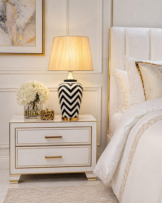 Zebra Wave Table Lamp (Pair)