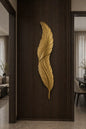 Luxury Gold Feather Wall Art (Without LED)