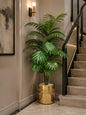 Luxury Golden Metallic Pot with Plants