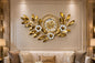 Luxury Floral Metal Wall Clock– 3D