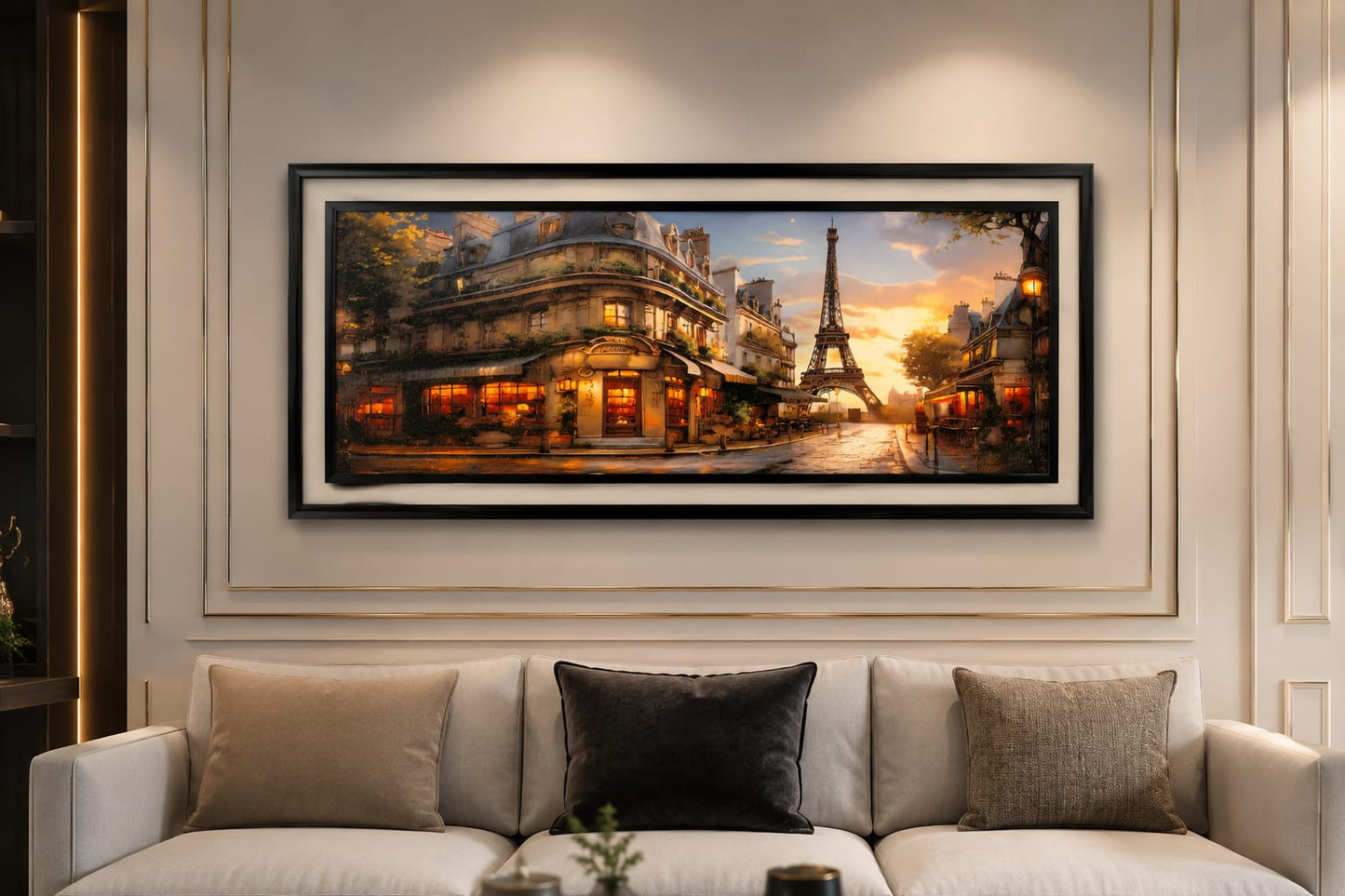 Paris Sunset Panorama Wall Art