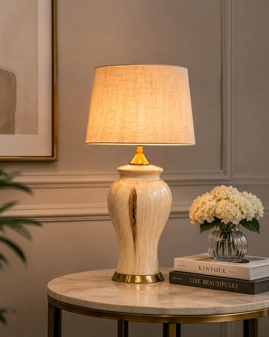 Ivory Ceramic Table Lamp