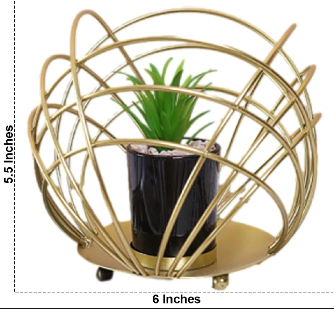 Aangan Luxe Golden Frame Planter