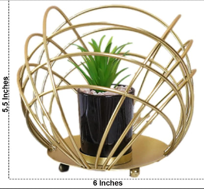 Aangan Luxe Golden Frame Planter
