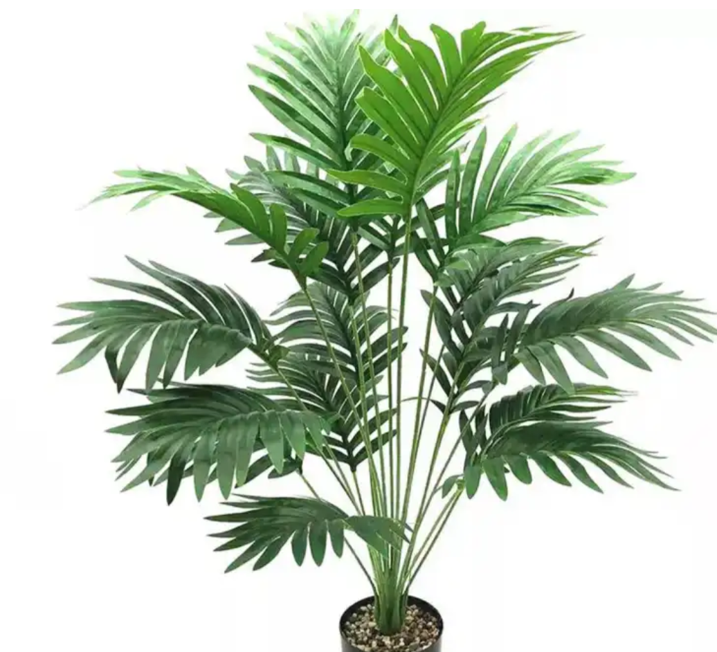 Modern White Planter Pot with Artificial Plants